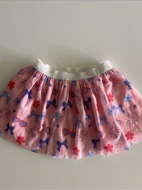 Sweet Wink Girls Pink Patterned tutu Fourth of July size 2-4Y
